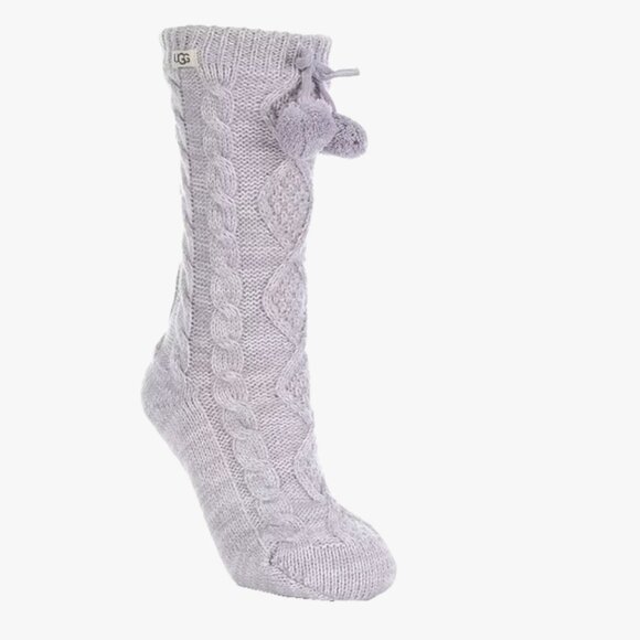 NWT UGG Women's Pom Pom Slipper Socks - Fleece Lined! - Picture 2 of 11